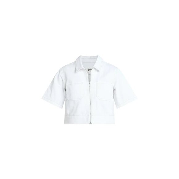 Madden NYC Jackets & Blazers - Madden NYC Women's Cropped Zip Up Trucker Jacket, Size XXS (00), Relaxed Fit